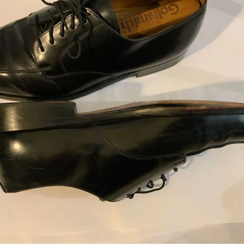 - Cole Haan Black Leather Cap Toe Derby Oxford Mens 9 D Dress Casual L…